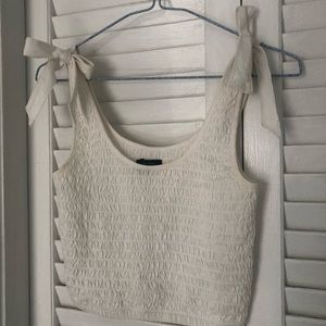 Aerie tie white cinched tank xs